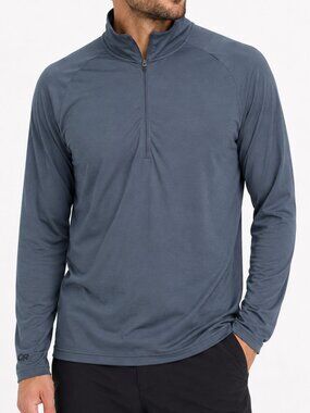 OUTDOOR RESEARCH Merino Wool Blend 1/4 Zip LS Top Shirt Mid-Layer Grey Men Large